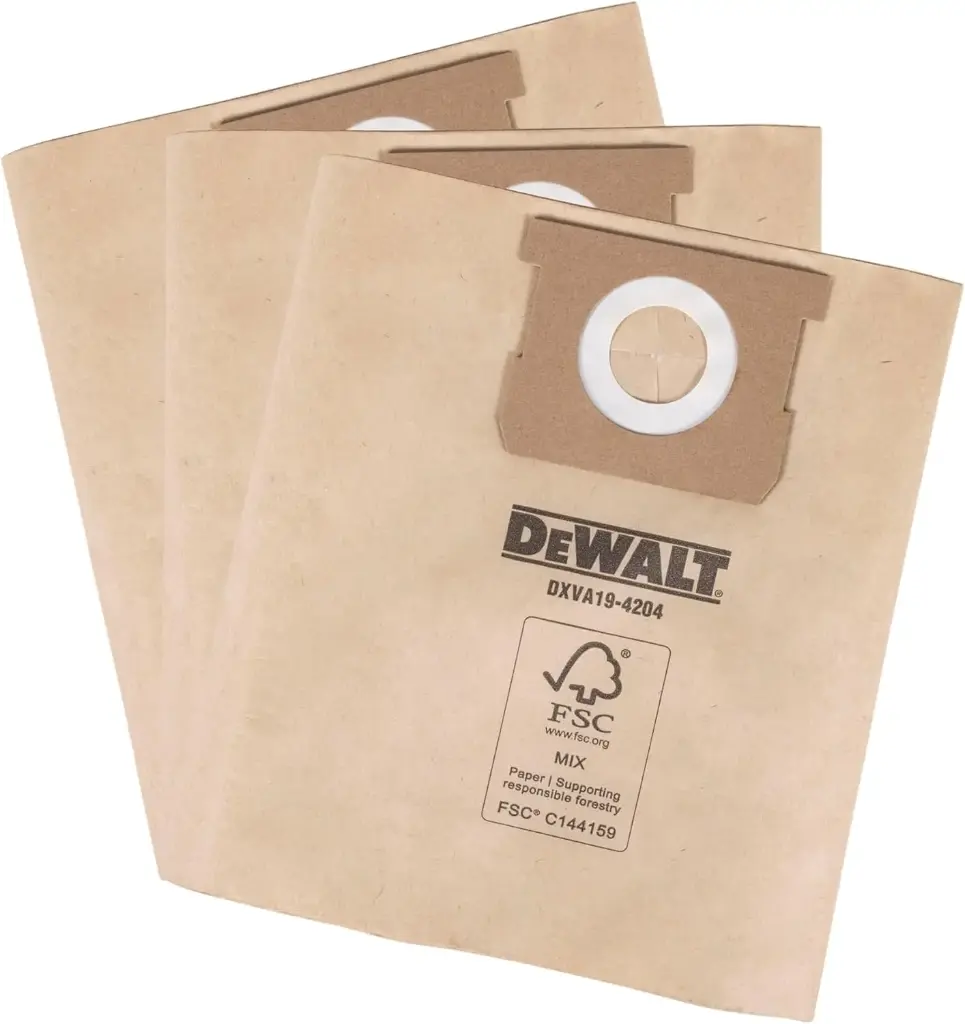 Dewalt | 3 Piezas de Bolsas de Carton para Polvo para Aspiradora de 15 a 30 Litros - DXVA19-4204